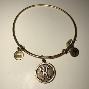 gold K alex and ani bracelet
